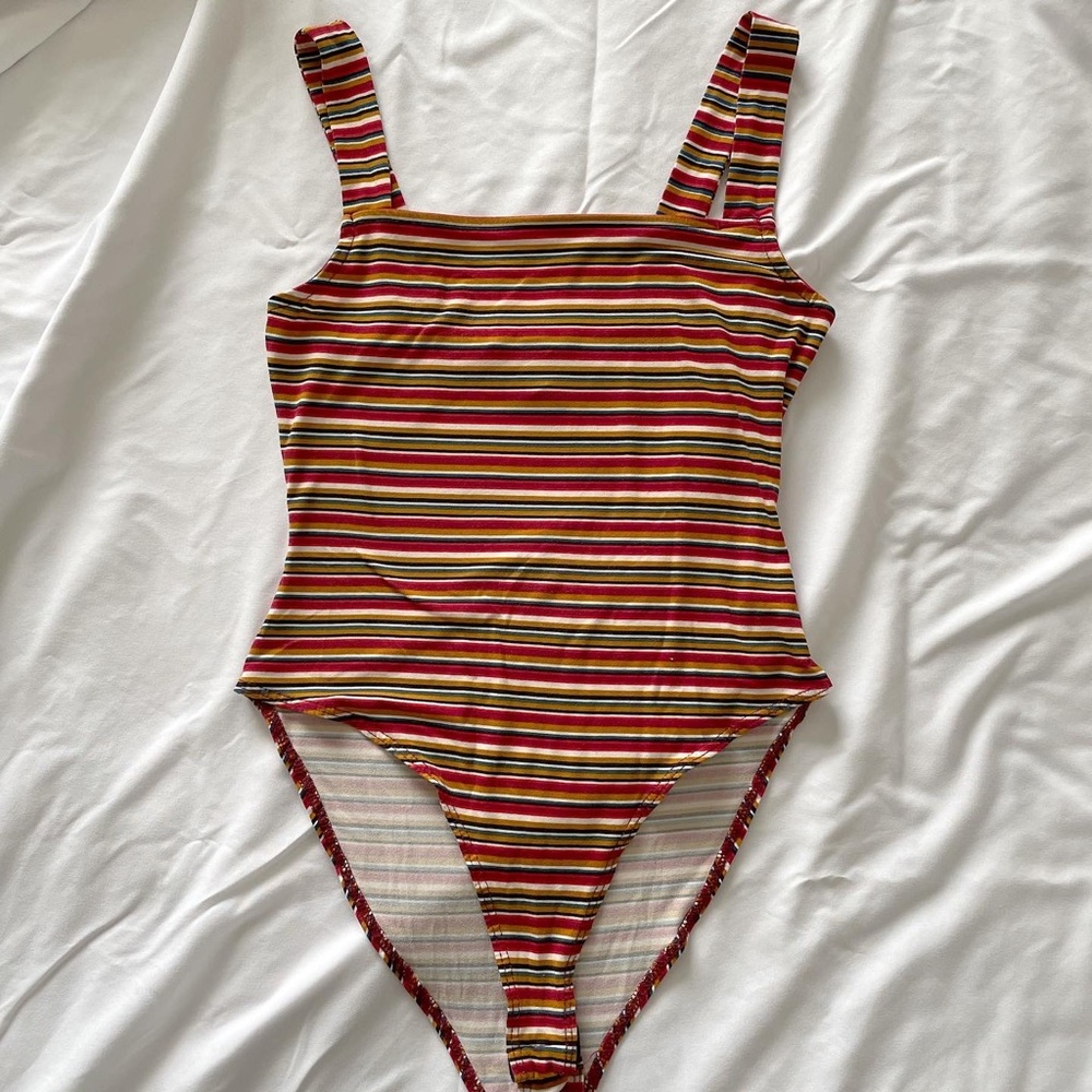 SOLD-F21 Striped Bodysuit